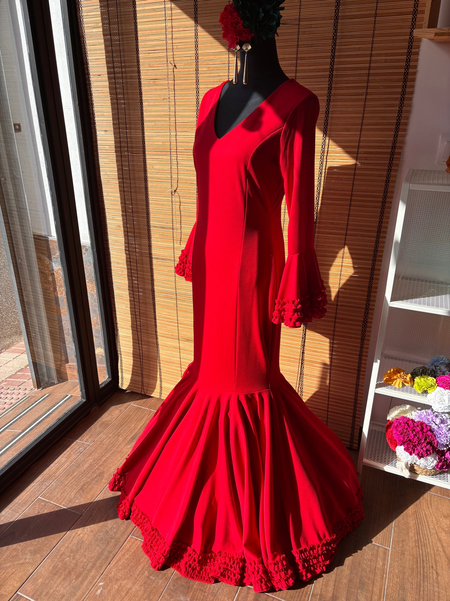 Vestido flamenca Clavel RJ