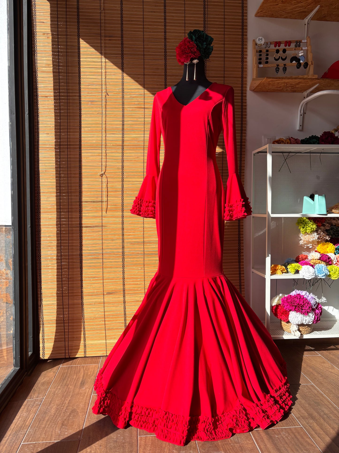 Vestido flamenca Clavel RJ