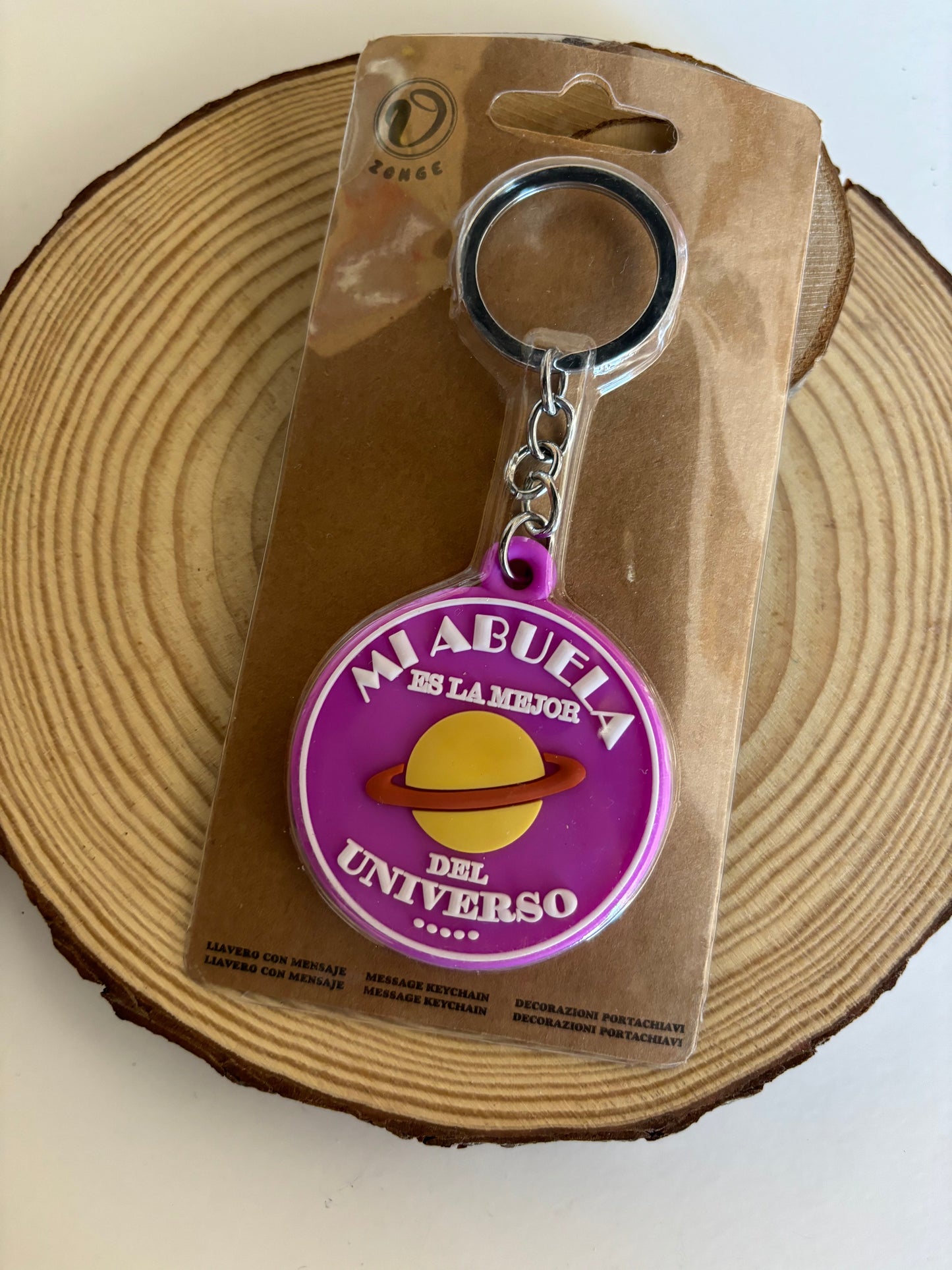 Llavero con mensaje E
