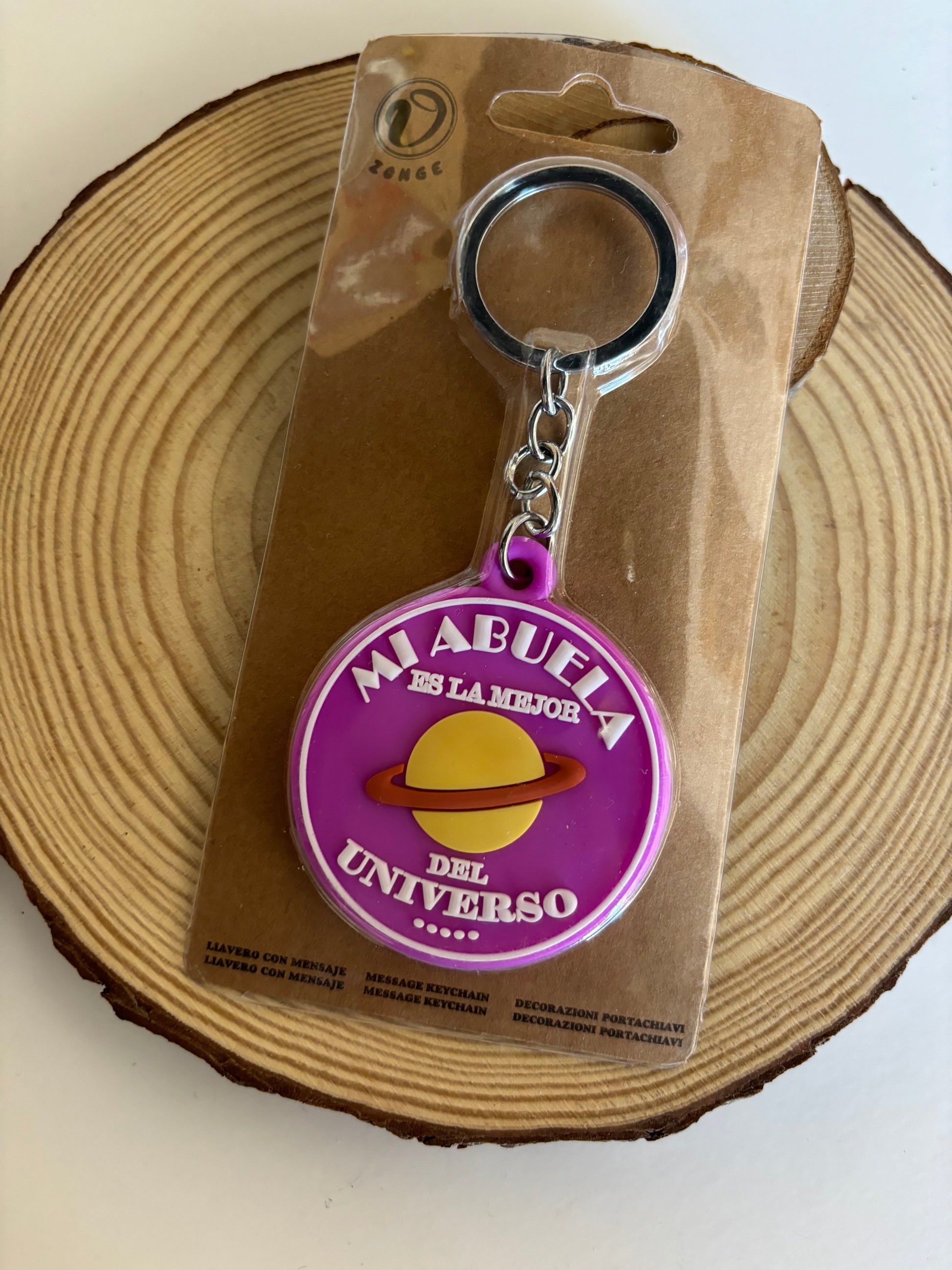 Llavero con mensaje E